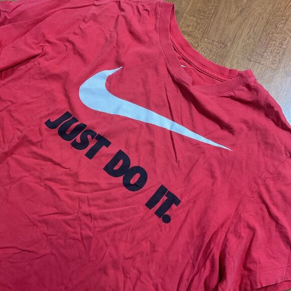 The Nike Tee Red Just Do It Tee Shirt Extra Large - Picture 1 of 10